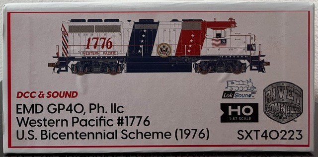 Scaletrains HO Bicentennial WP Western Pacific GP40 #1776 DCC & LokSound NEW
