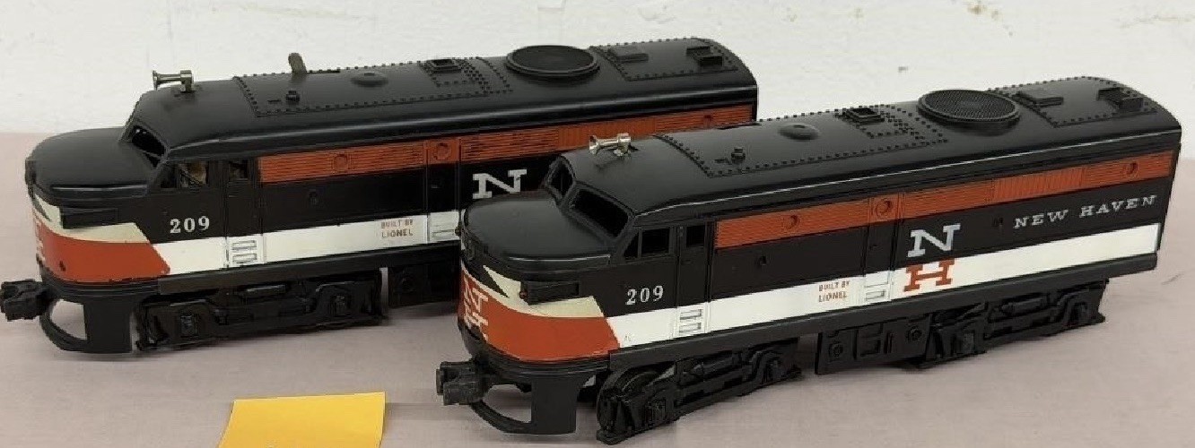 Lionel #209 AA New Haven Alco Diesel Set Vintage Circa 1958