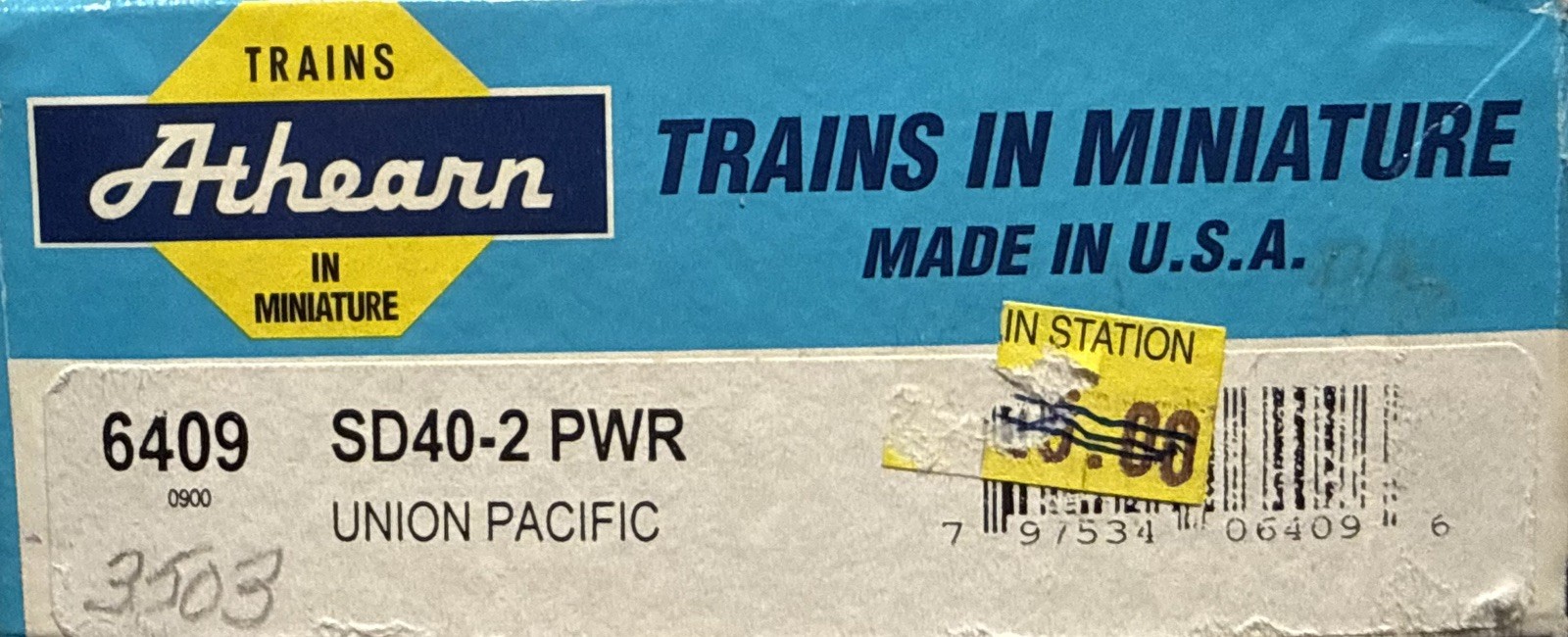 HO Athearn Union Pacific #3503 Diesel Locomotive Runs Strong