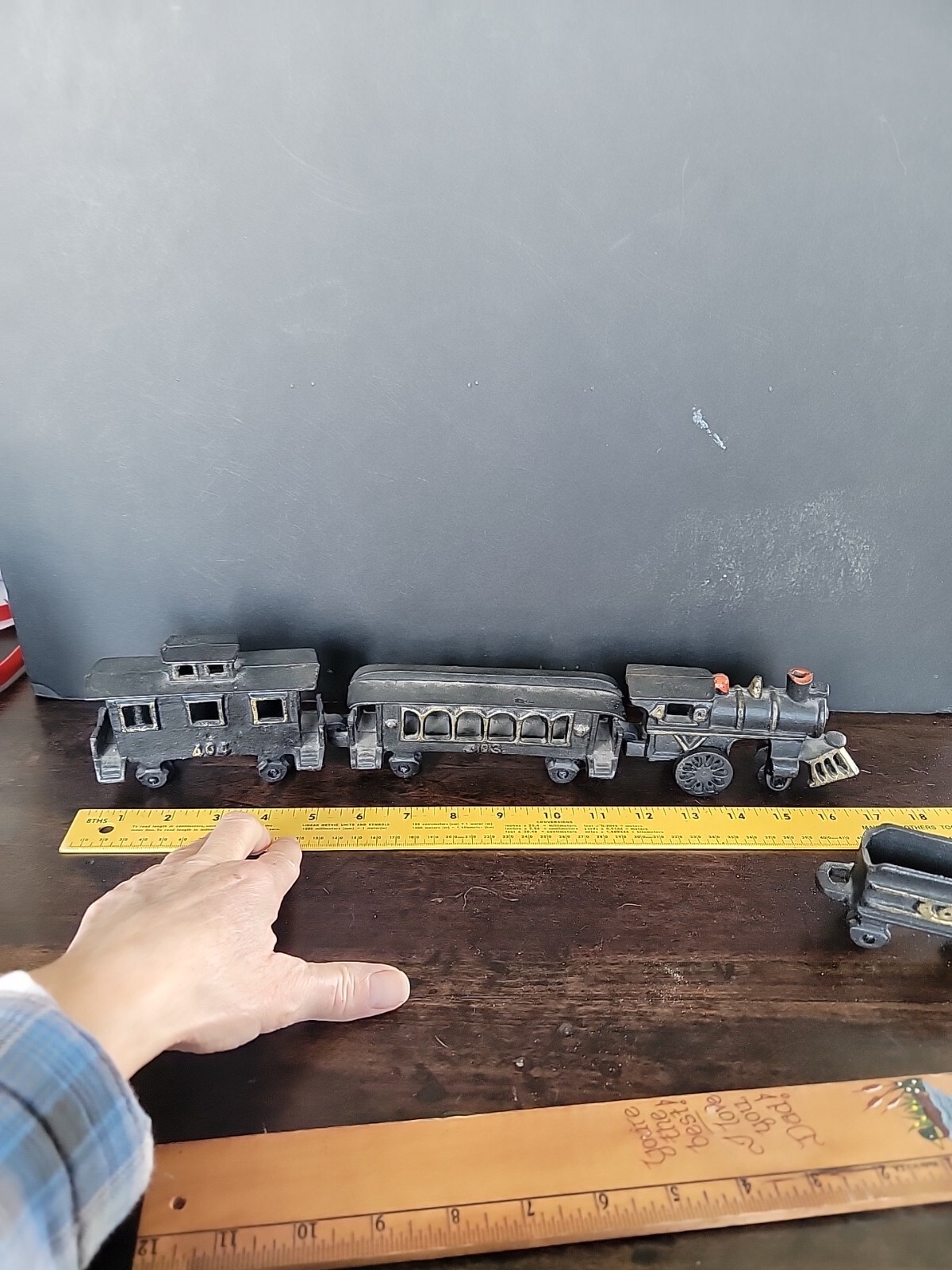 Cast Iron Train Locomotive Tender Baggage Coach caboose Taiwan msr Reproduction