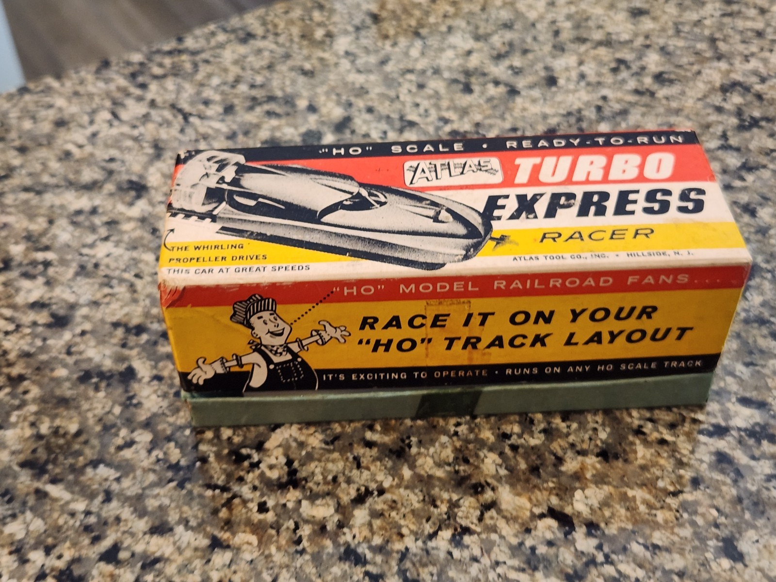 Vintage Rare HO 1957 Atlas Athearn Turbo Express Rails Racer w/ original Box