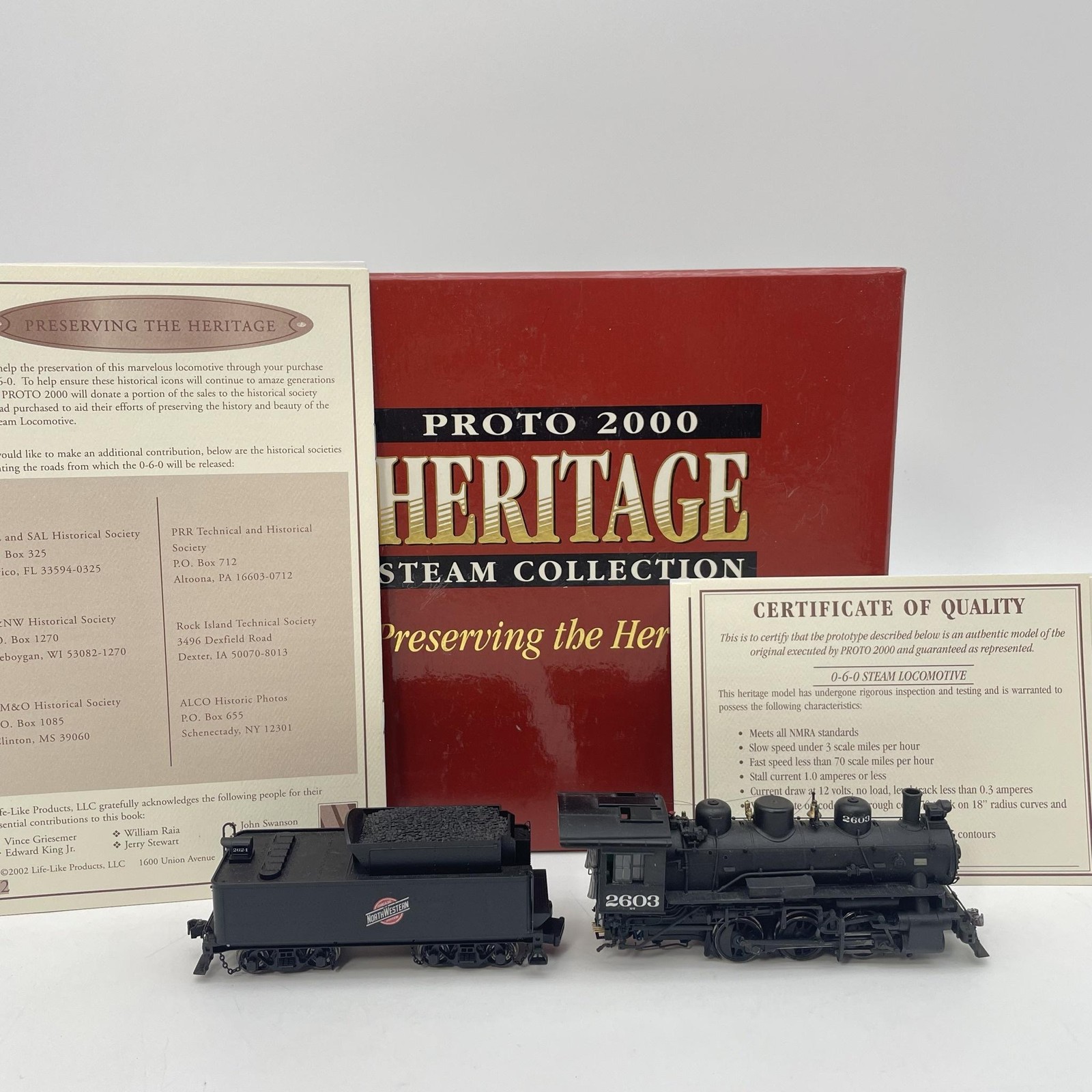 Proto 2000 HO C&NW USRA 0-6-0 Steam Locomotive 2603 W/ Tender Black