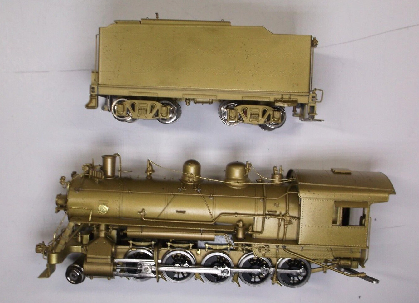HO Sunset Models brass SP D-1 2-10-0 steam engine in original box (lot BB443)