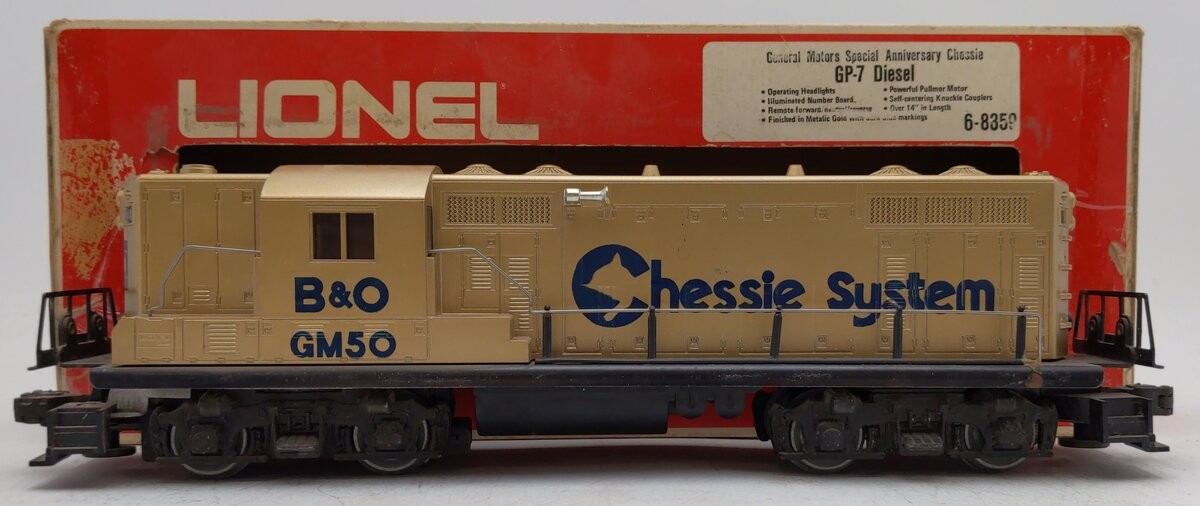 Lionel 6-8359 O Gauge Chessie System GM Gold GP7 Diesel Engine/Box