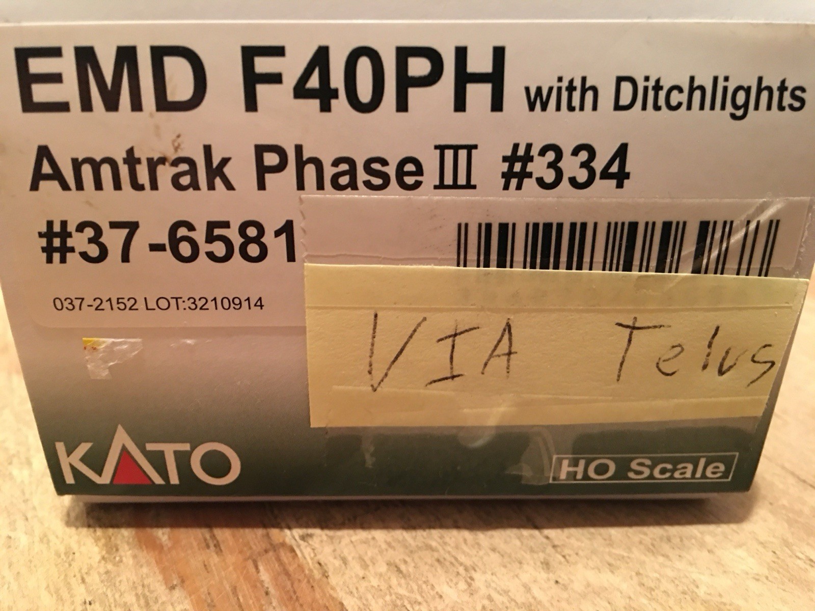 HO Kato Custom VIA Rail Telus EMD F40PH Diesel Locomotive #6429 DCC SOUND