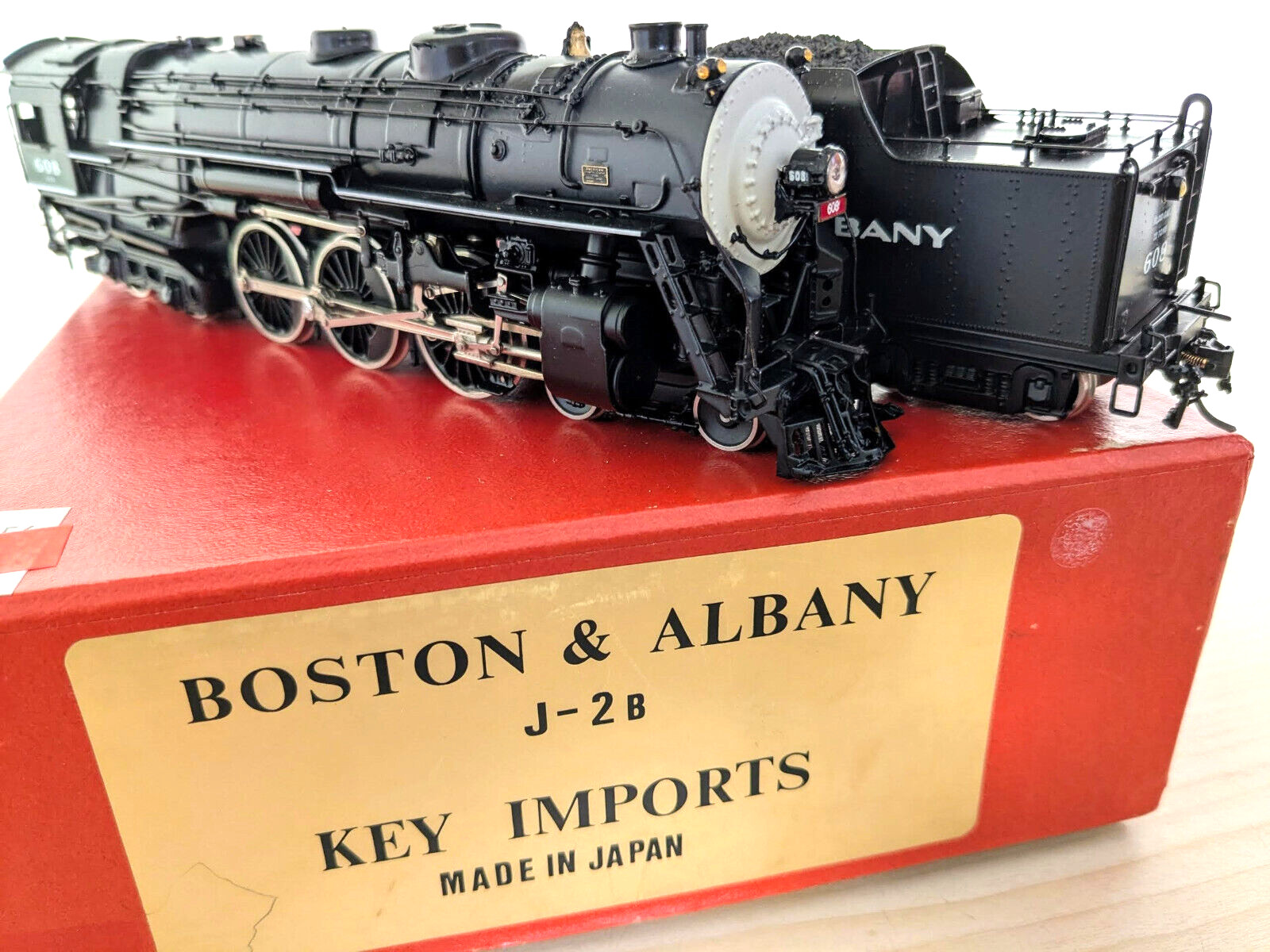 KEY BRASS B&A BOSTON & ALBANY J-2B 4-6-4 HO **HEADLIGHT **CAN MOTOR **RUNS G@@D!