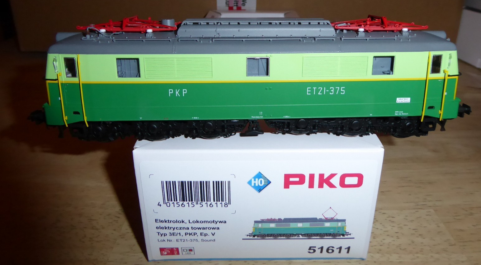 Piko 51611 H0 DCC Sound Locomotive the Pkp Et 21-375 Epoch 4/5 With LED Boxed