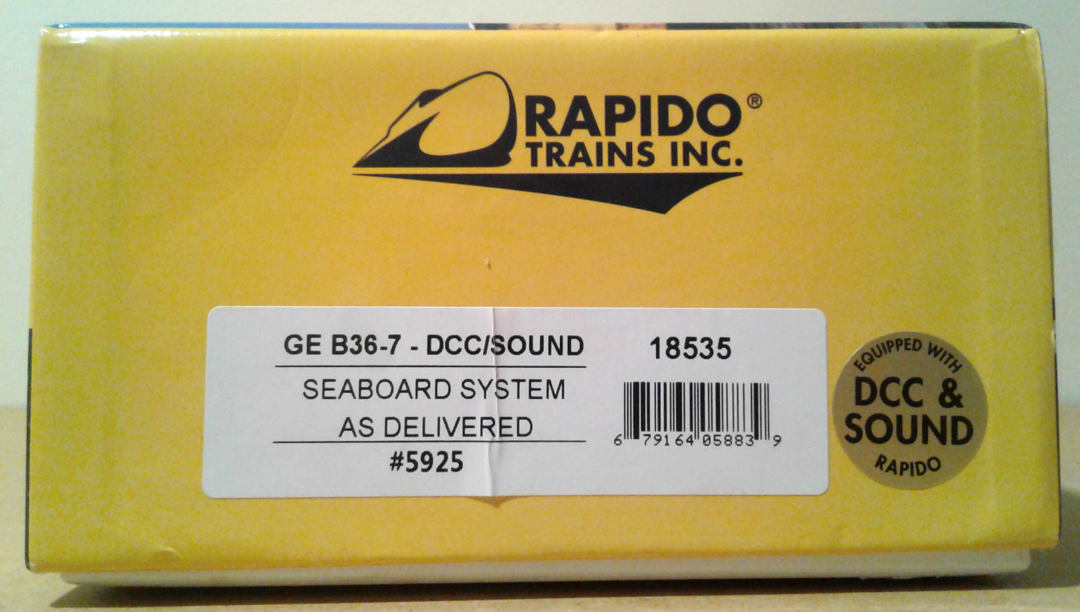 HO SCALE RAPIDO GE B36-7 LTEX LEASE EX. SEABOARD SYSTEM #5925 DCC & SOUND