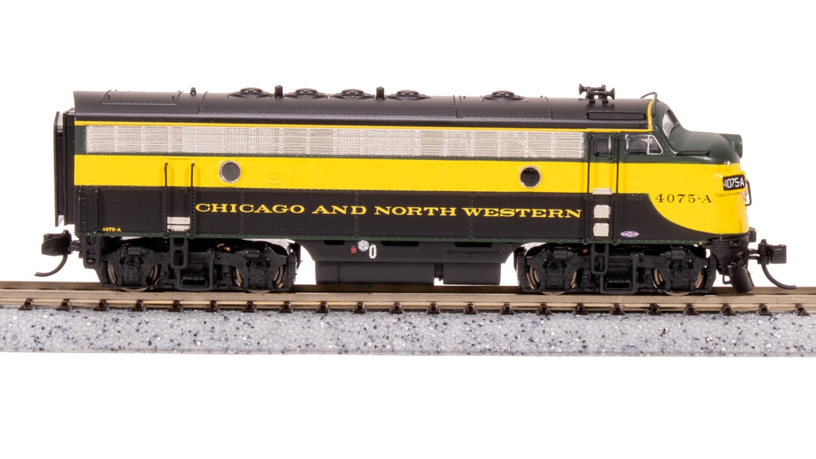 Broadway Limited 7752 N CNW EMD F7 AB As-Delivered Unit-A Diesel #4075A/4075B