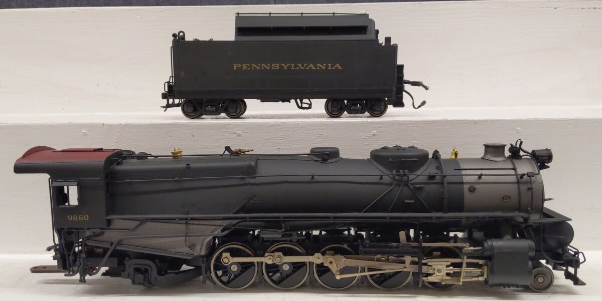 Sunset Models 9860O Scale BRASS PRR 2-10-2 Steam Loco & Tender #9860 [2Rail] EX