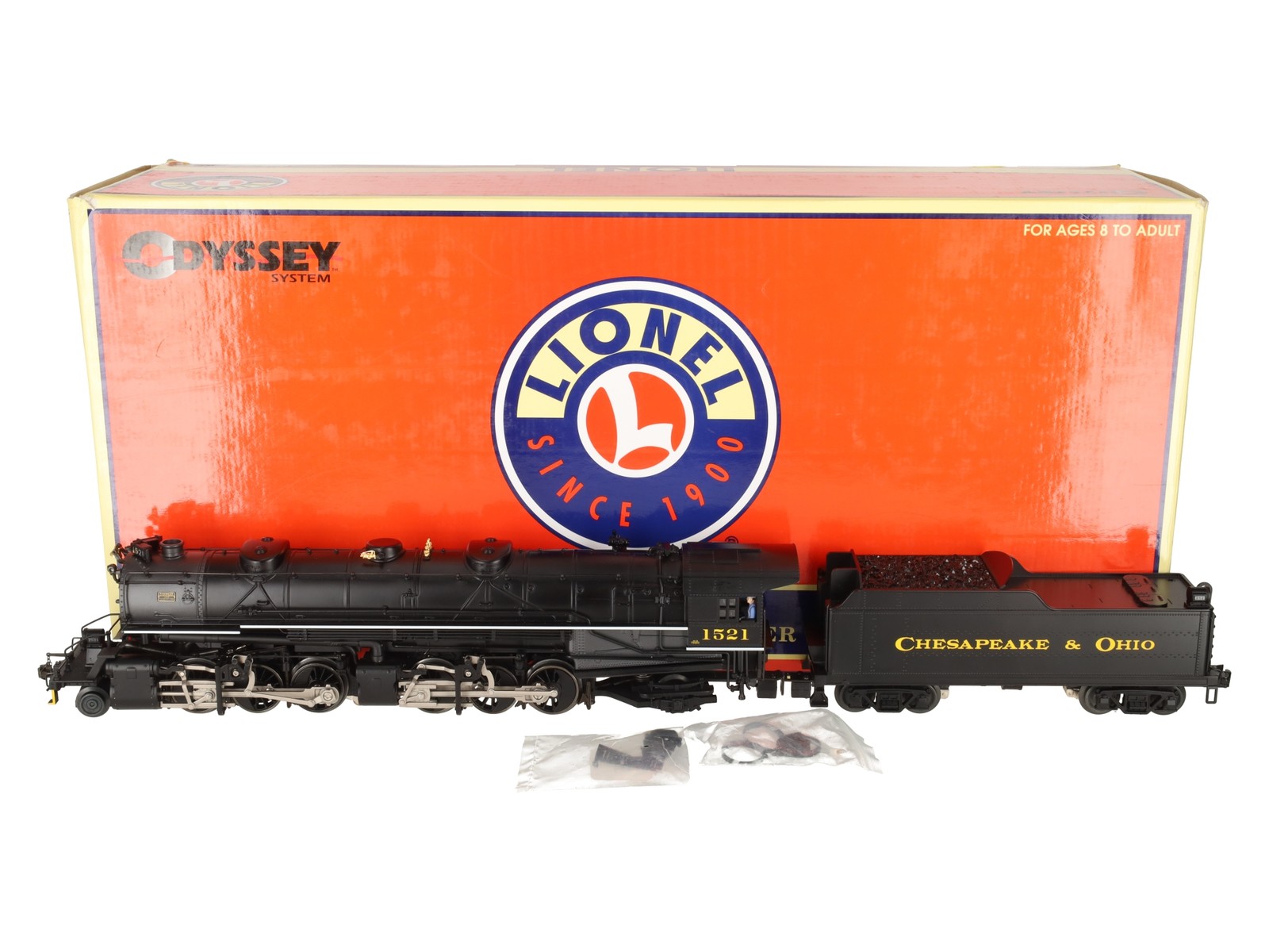 Lionel 6-28075 O Gauge C&O 2-6-6-2 Mallet Steam Locomotive & Tender #1521 EX/Box