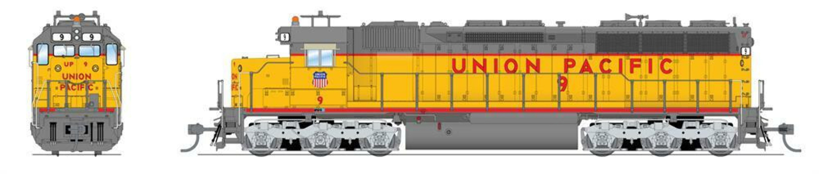 Broadway Limited 4296 HO Union Pacific EMD SD45 Yellow & Gray Sound/DC/DCC #21