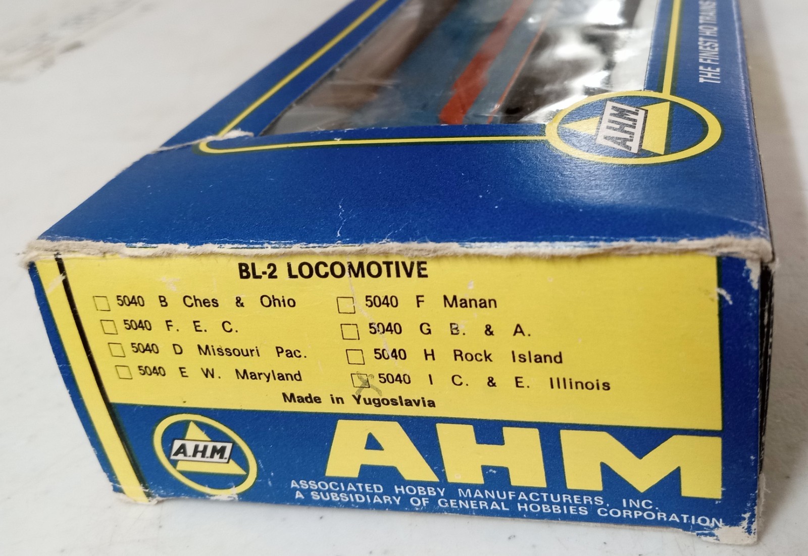 AHM HO Chicago Eastern Illinois BL-2 Locomotive w Box #5040 Dated 1974 Untested