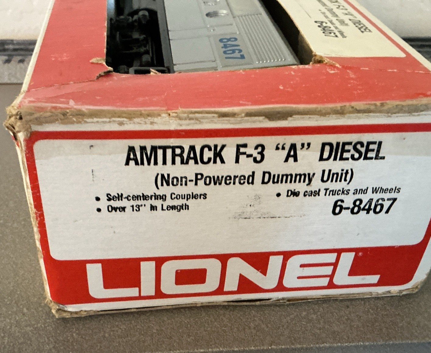 Lionel 6-8467 O Gauge Amtrak Non-Powered F3A Diesel Locomotive #8467TESTED .