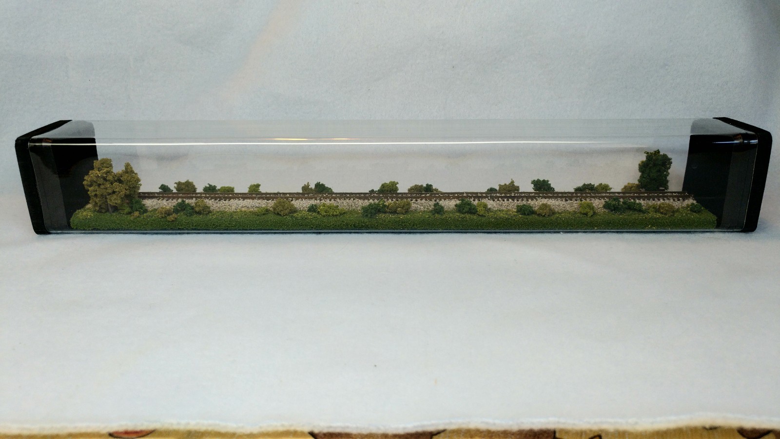 Z SCALE 14″ DISPLAY TUBE – “SUMMER SCENE” – FOR ANY Z LOCOS AND CARS