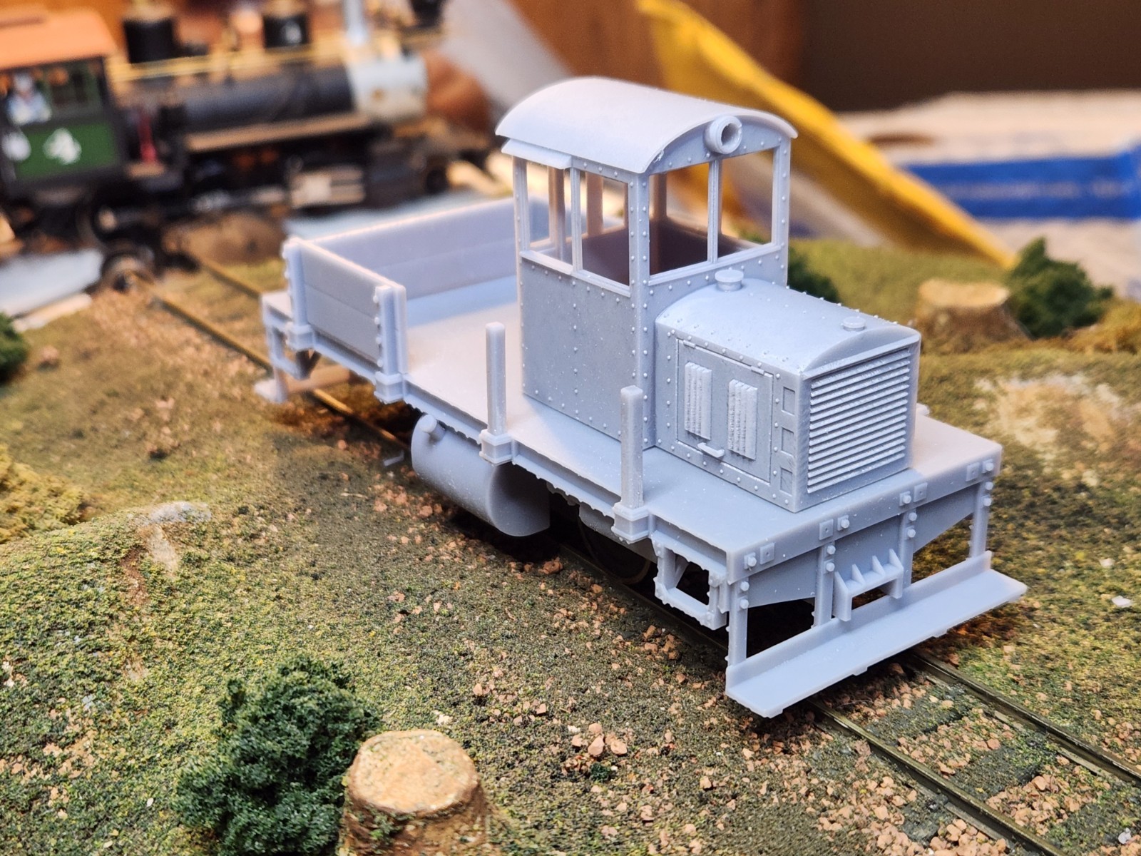 On30 Freelance Skagit M.A.C. Gas Railcar Kit 3D Printed With Cab Interior Detail