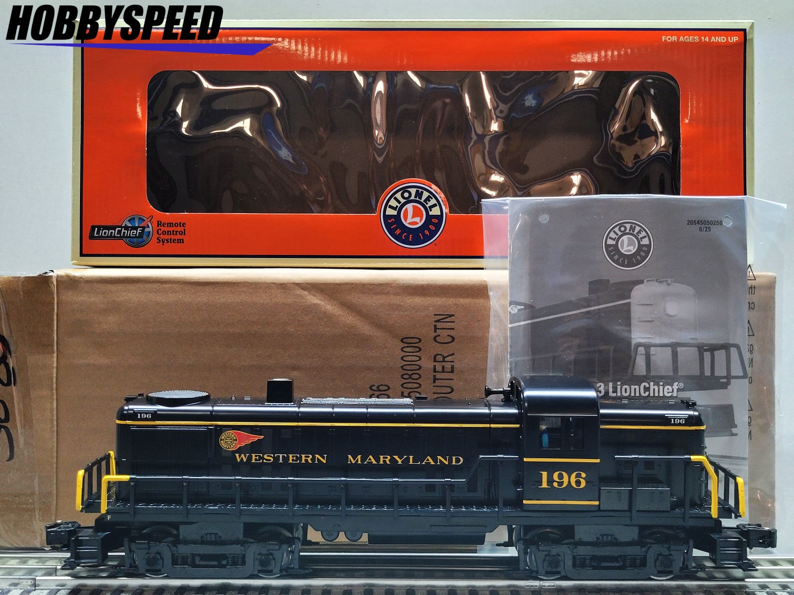 LIONEL WESTERN MARYLAND LIONCHIEF RS-3 #196 DIESEL ENGINE O GAUGE 2545080 NEW