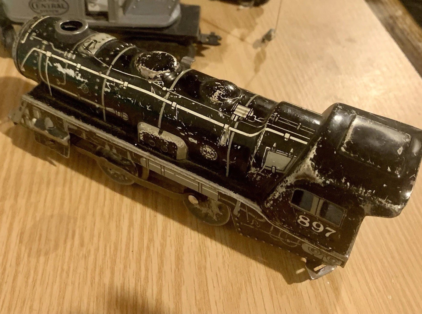 Pre 1942 Rare Marx Electric Locomotive Train Engine #897 and MarxCrane 2Car Lot