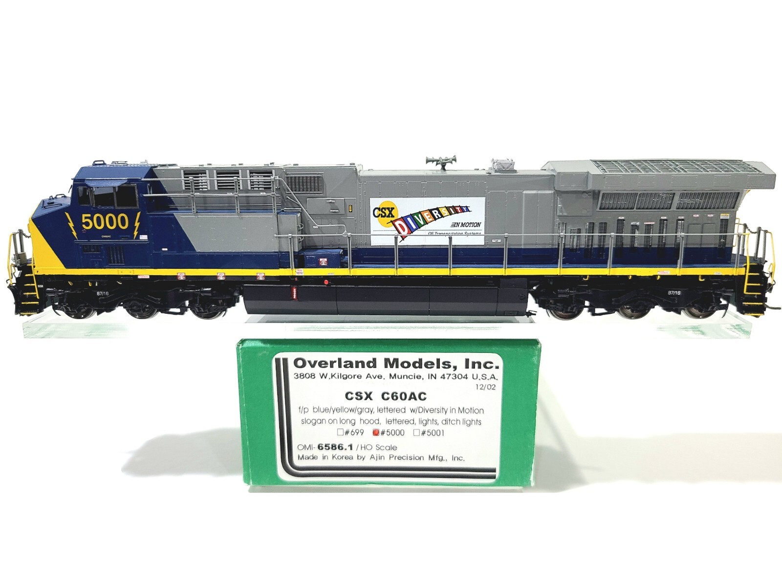 Overland OMI CSX GE C60AC CSX Transportation Diversity #5000 HO Brass #6586.1