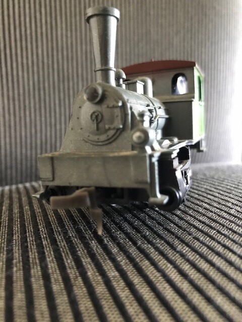 Playart HO Scale 0-4-0 Steam Engine #4 H-602 Green Brown Metal-Silver