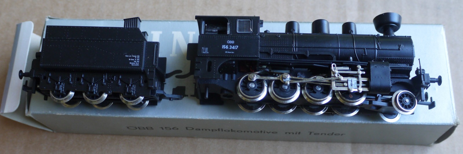 KLEINBAHN HO DC OBB ÖBB BLACK 2-8-0 CLASS BR 156 3417 LOCOMOTIVE NEW IN BOX RARE