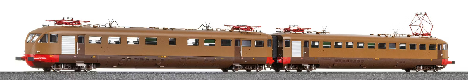 OS.KAR 2106 Set “Southern Train 1958”, ALe 400 007 + ALe 790 030 Brown/Isabella