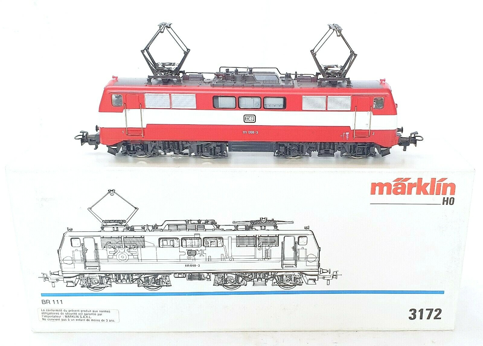Marklin HO 1:87 AC German Deutsche Bundesbahn BR 111 ELECTRIC LOCOMOTIVE MIB`85!