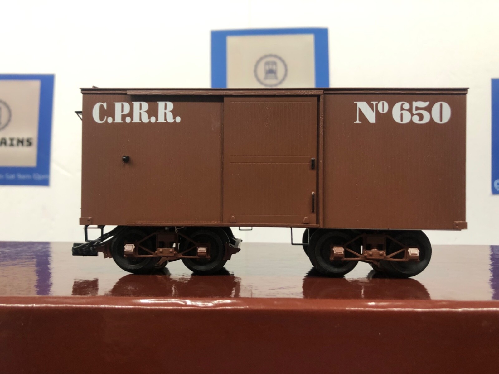SMR Trains Brass C.P.R.R �Atlantic� (1864) 4-4-0 Steam Engine & Box Car w/ Sound
