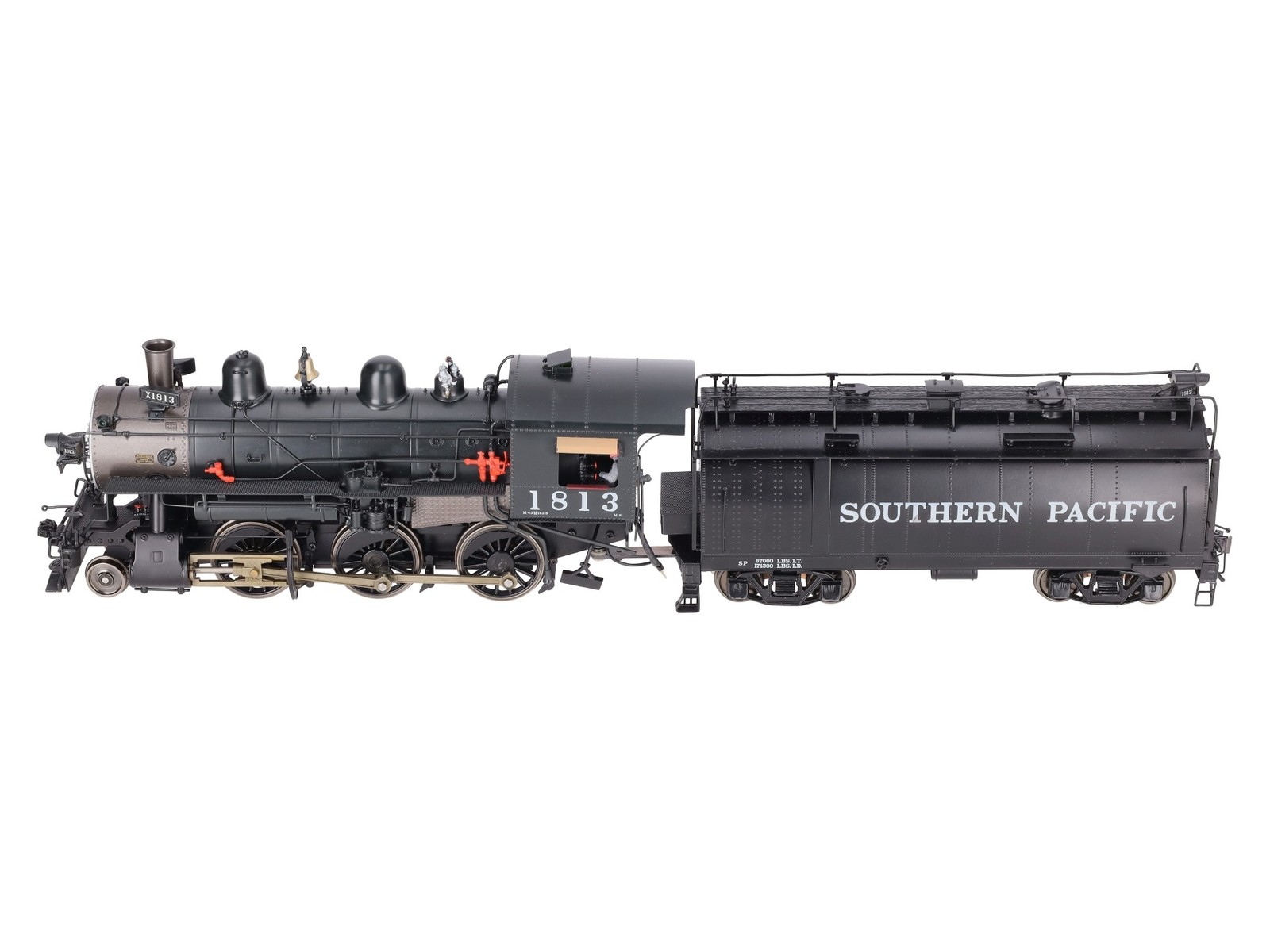 Sunset Models O Brass SP Mogul M-9 2-6-0 Steam Loco & Whaleback Tender #1813- 2R