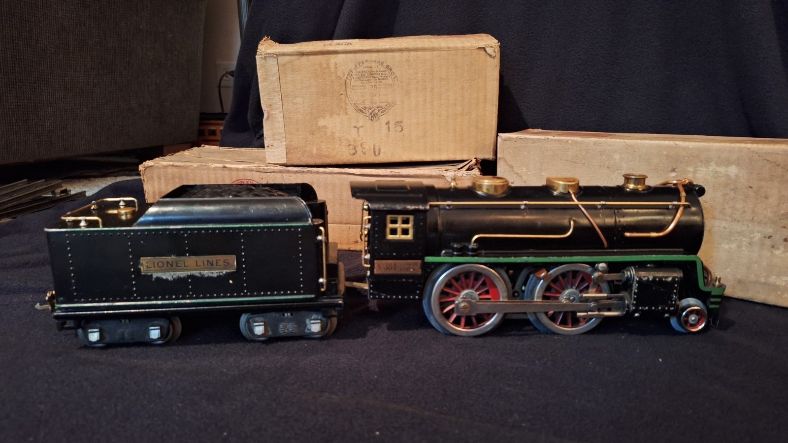 Prewar Lionel Standard Gauge Outfit # 362 384 384t 309 312 Wine w/ Some OBs 1931