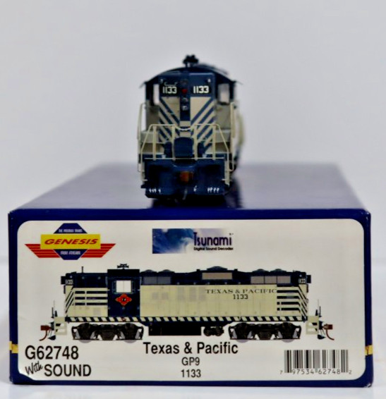 ATHEARN GENESIS 62748 TP TEXAS PACIFIC GP9 #1133 TSUNAMI 1 SOUND & DCC