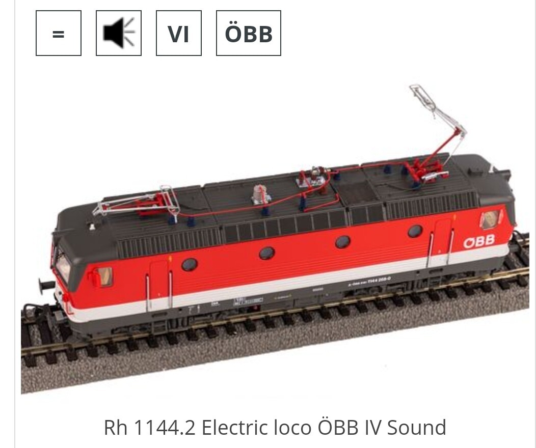 Piko OBB Rh 1144 Electric Locomotive 51632 HO Scale DCC SOUND