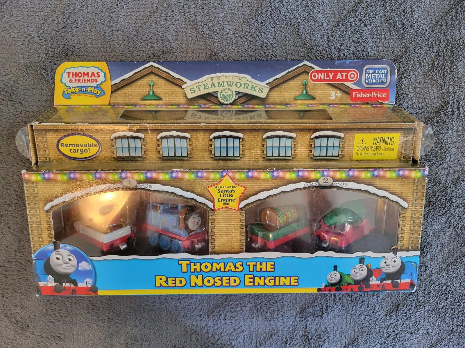 THOMAS TRAIN Take N Play the Red Nose Engine Christmas Rare 2013 Target Santa