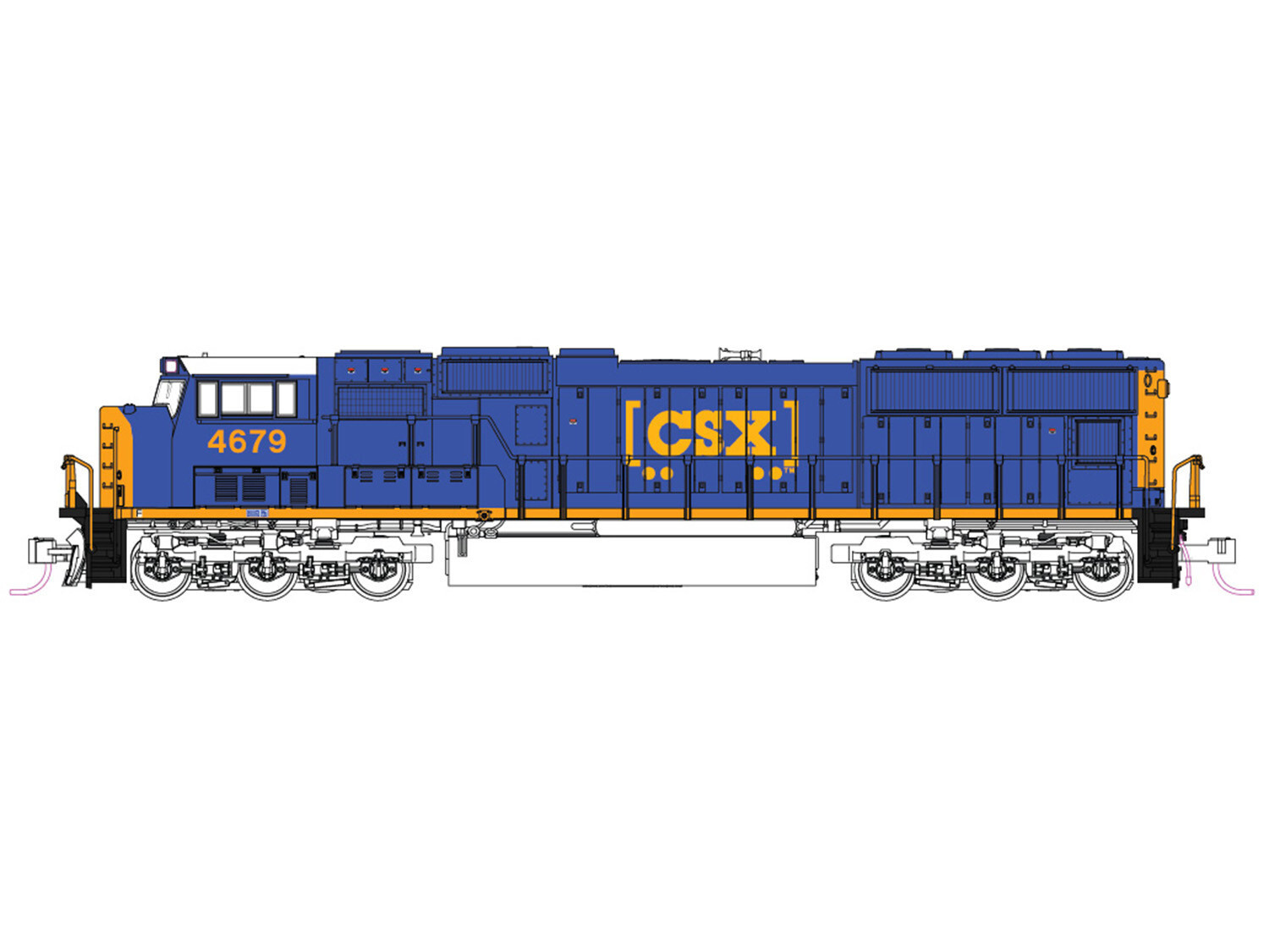 KATO N 176-7616 SD70M CSX FLAT RADIATOR #4679 FACTORY NEW!!!