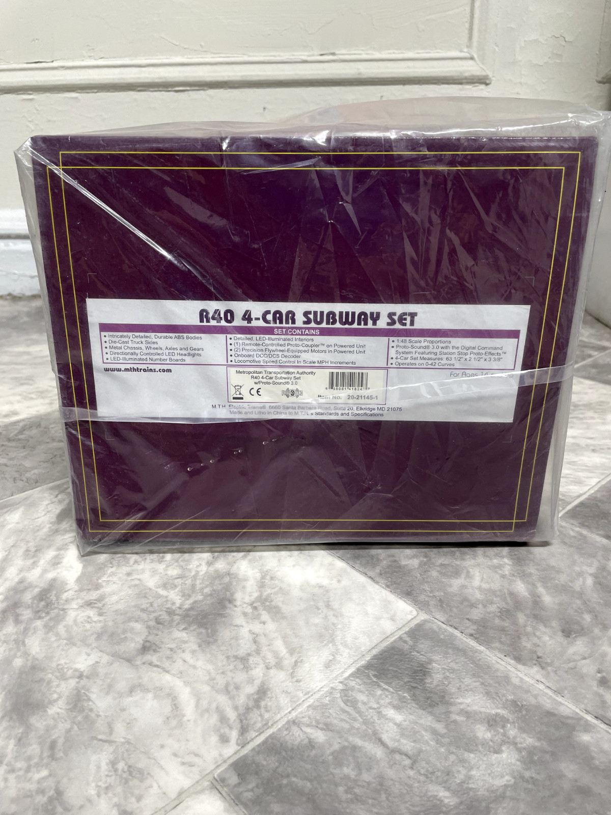 NEW MTH NYC MTA [A Train] R40 4-Car Subway Set w/Proto-Sound 3.0 (20-21145-1)