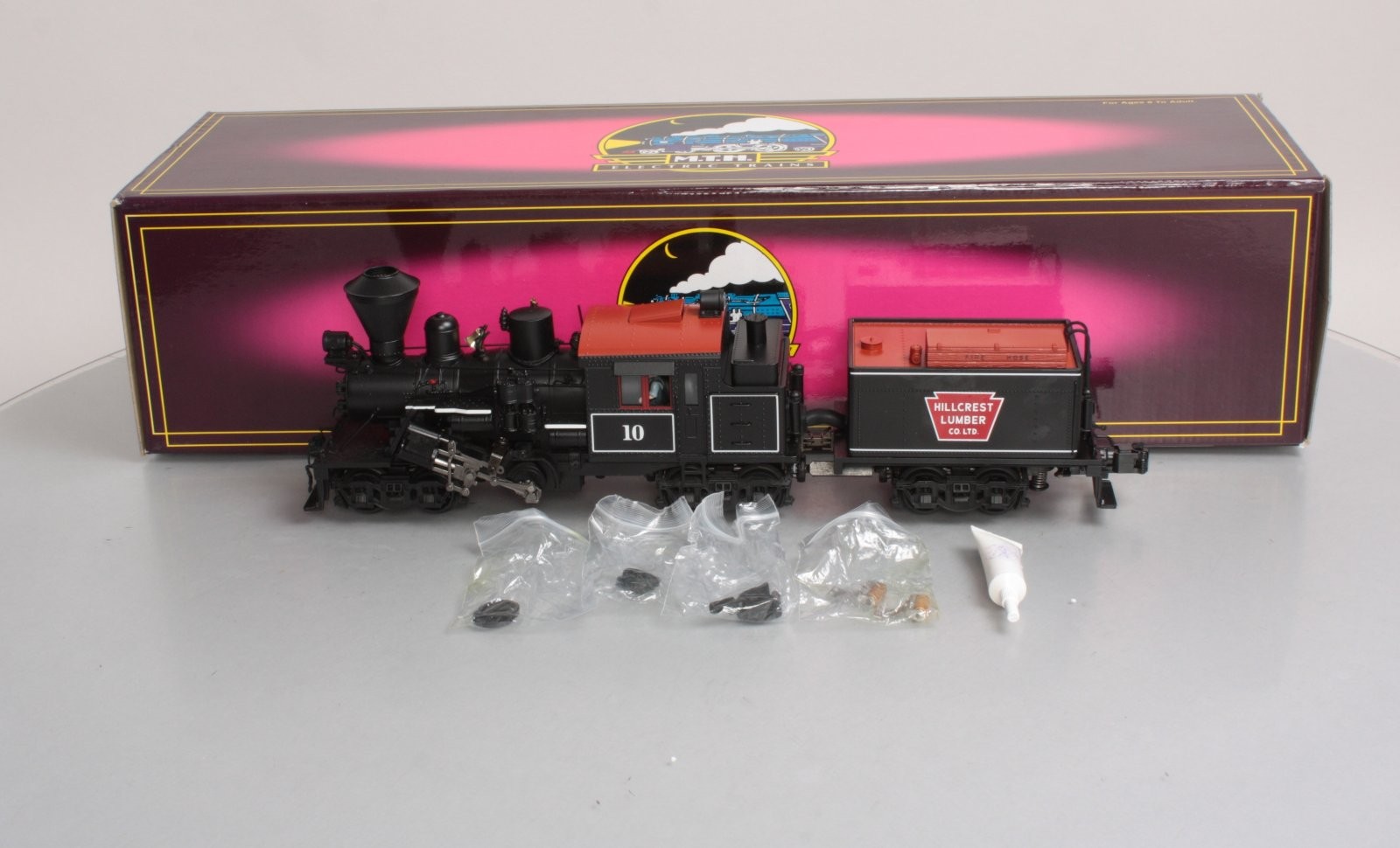 MTH 20-3039-1 O Gauge Hill Crest Lumber Co. Climax Logging Locomotive #10 w/PS2