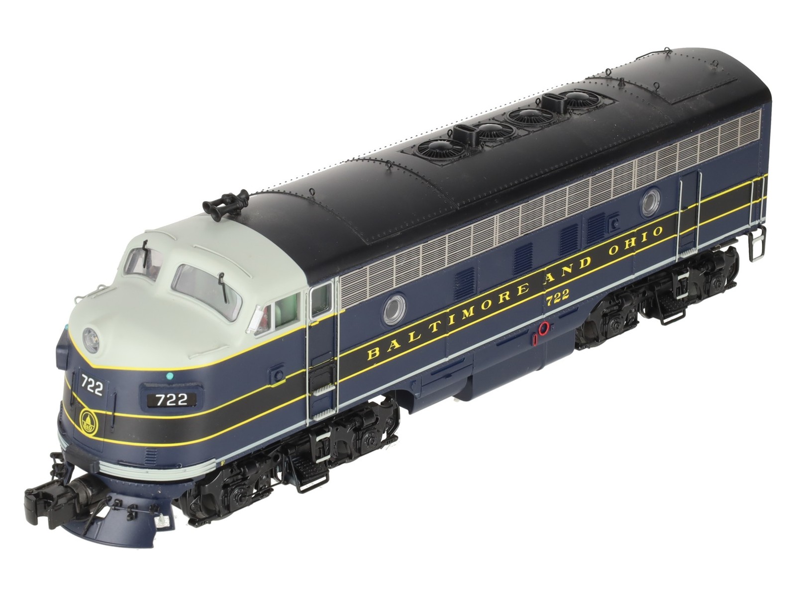 MTH 20-20605-1 Baltimore & Ohio F-7 A Unit Dsl Engine w/PS3 (Hi-Rail Whls) #722