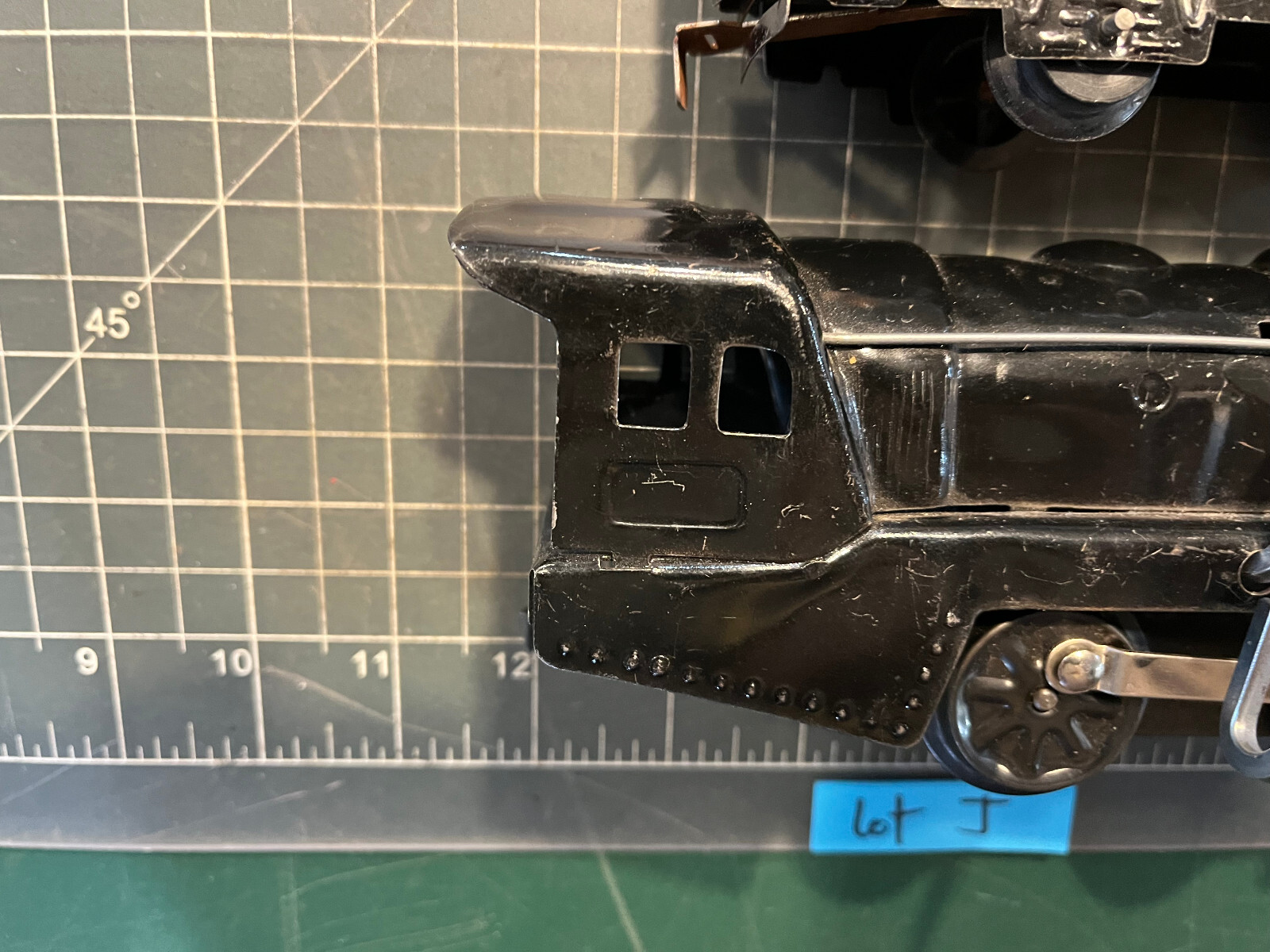 Marx Train 591 VERY NICE Black Locomotive Windup w/Bell & NYC Tender RUNS Lot J
