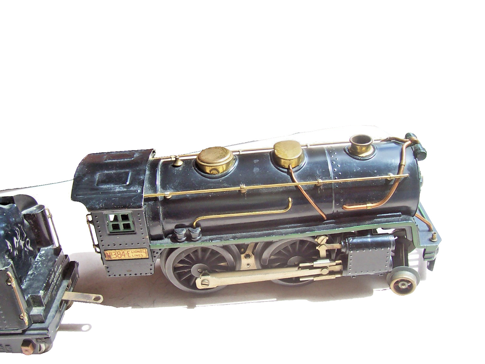 Running Lionel Standard Gauge 2-4-0 Steam Locomotive & Tender 384E and 384T