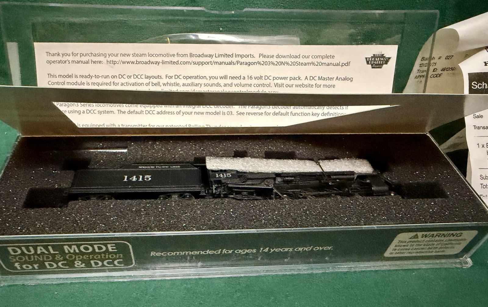 Broadway Limited Imports N Steam Locomotive Missouri Pacific 1415 Digital Sound