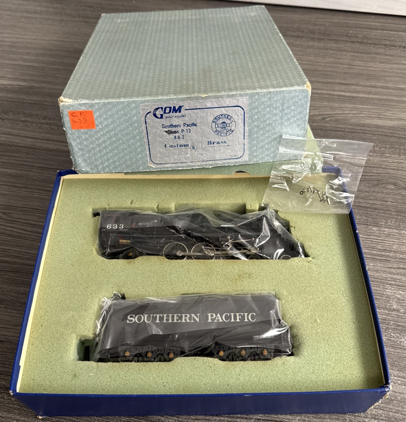 NJ Custom Brass HO Brass #ST-244 Pacific Southern Pacific 4-6-2 P-13 #633 Used!
