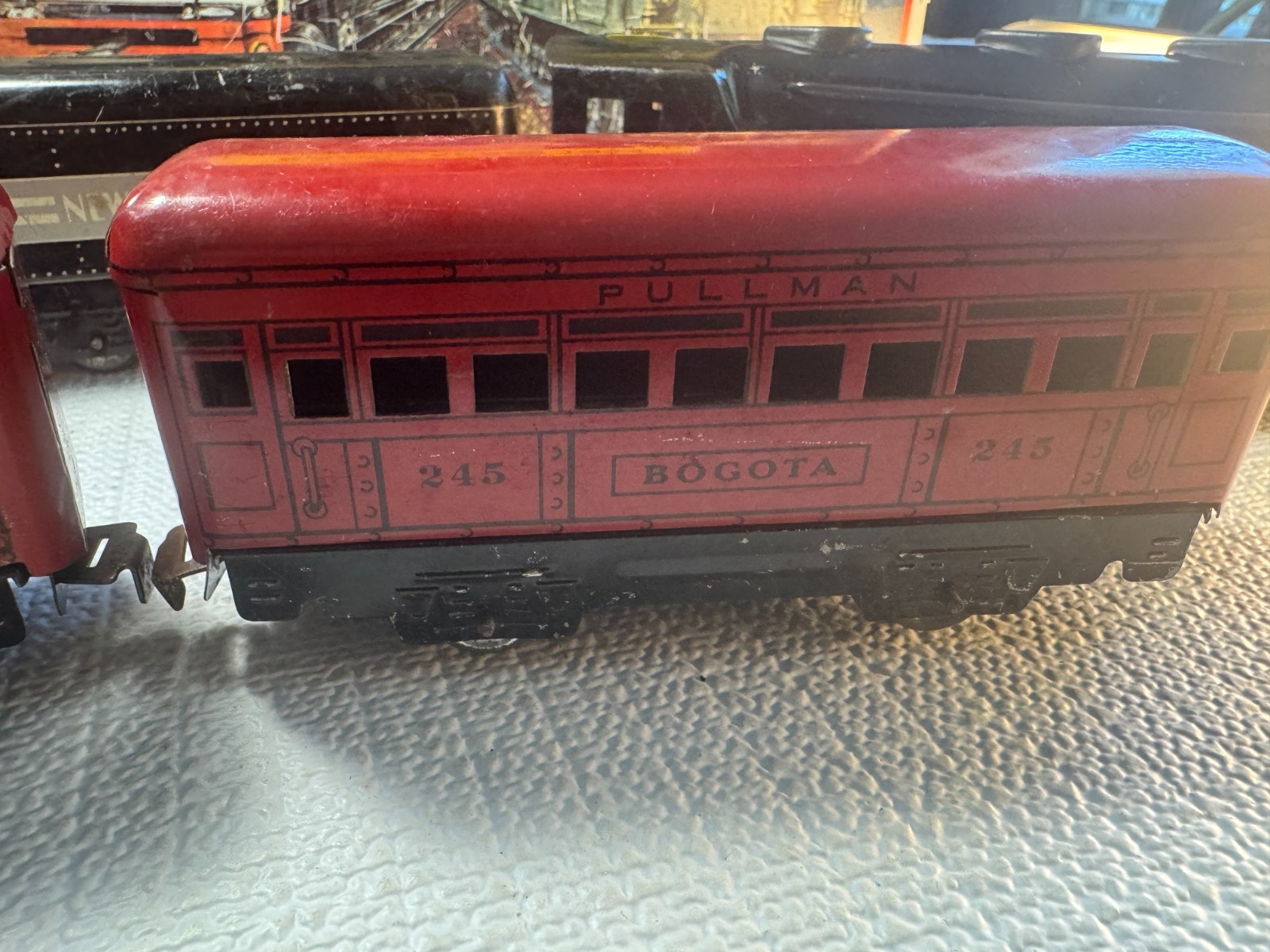 🚂 O SCALE- MARX – VINTAGE 0-4-0 LOCO, TENDER, PASSENGER CARS -TIN 💥L2502
