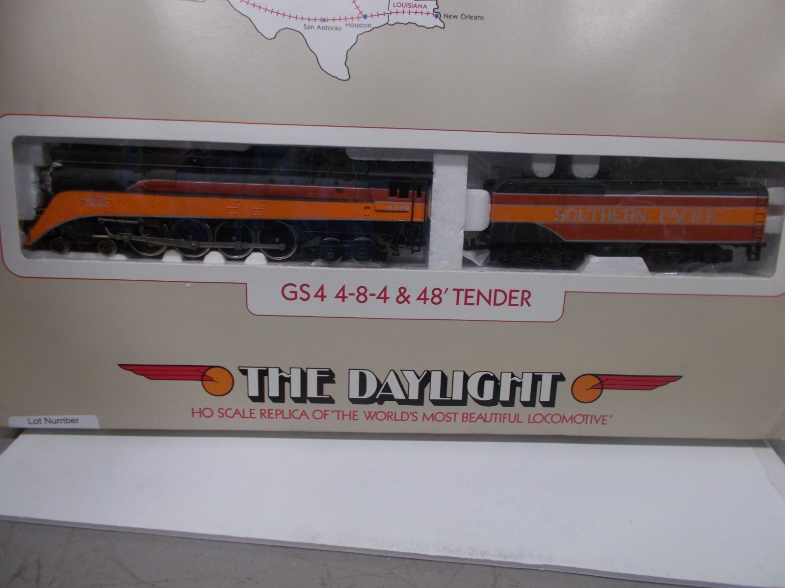 BACHMANN~ SOUTHERN PACIFIC – THE DAYLIGHT GS4 4-8-4 LOCOMOTIVE & TENDER~HO SCALE