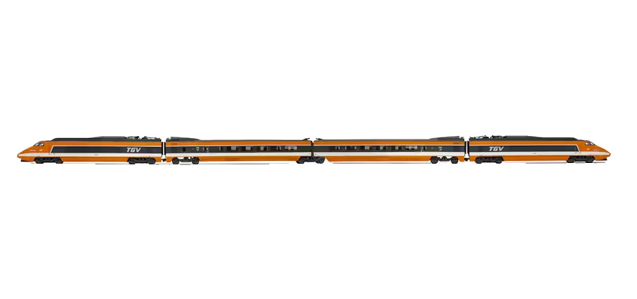 Jouef HJ2425 SNCF, Set Of 4 Units, TGV Sud-Est Inaugural Version M1+R1+R8+M2