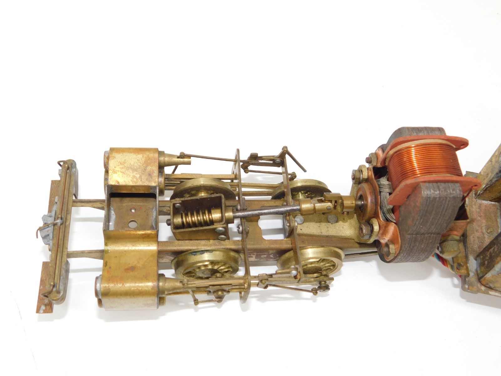 STEAM LOCOMOTIVE & TENDER 2 RAIL 0-4-0 BRASS O SCALE IMP C 16-A “PROJECT”