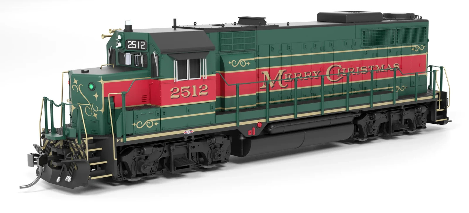 Broadway HO 10026 EMD GP35, Christmas Holiday Scheme, No-Sound / DCC-Ready