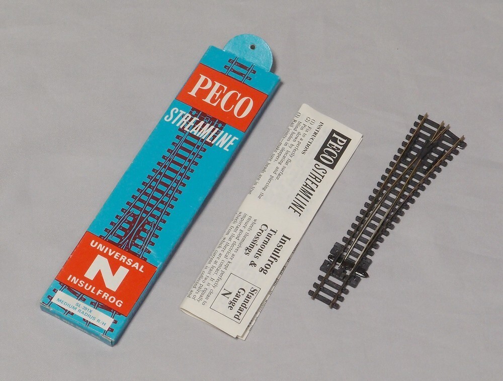 PECO NGauge (9mm) Medium Point Right STREAMLINE MEDIUM RUDIUS R/H SL-391X