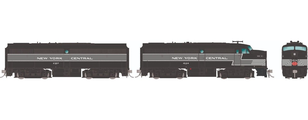 Rapido ~ HO Scale ~ Alco FA-1 + FB-1 ~ New York Central ~ DC/DCC/Sound ~ 037570