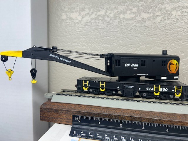 CP RAIL / CANADIAN PACIFIC 200 ton ROTATING HD WRECK CRANE w/TENDER HO SCALE NEW