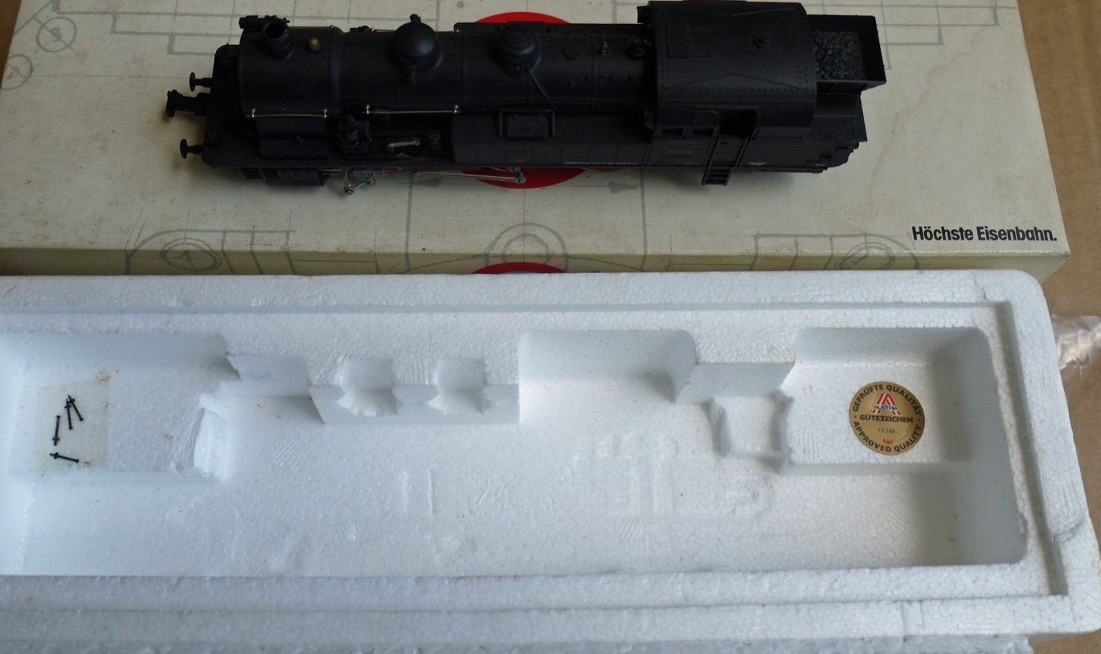 HO Scale DC Liliput DB-LOK 078 Steam Locomotive Deutsche Bahn Black #7802 NOS